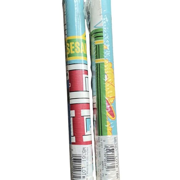 Sesame Street Vinyl Wall Border 15 Feet Prepasted Home Decor 2 Roll Set NEW - Picture 2 of 6
